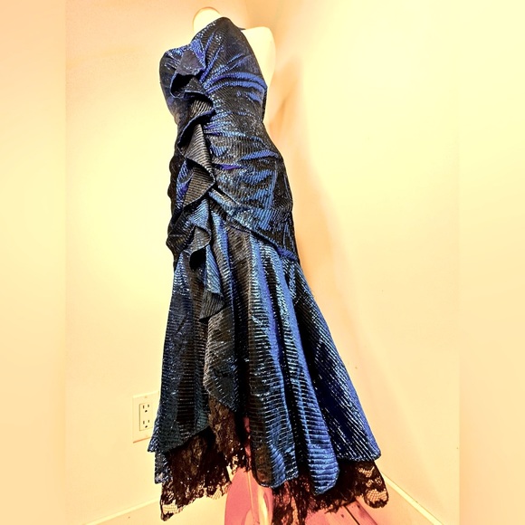 VINTAGE New Leaf by Samir 70s/80s Mermaid Cocktail dress - Picture 9 of 12